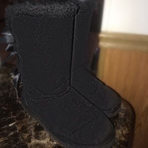 Black UGG Boots with bow ties